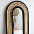 Rattan Arched Mirror - Black - Decor