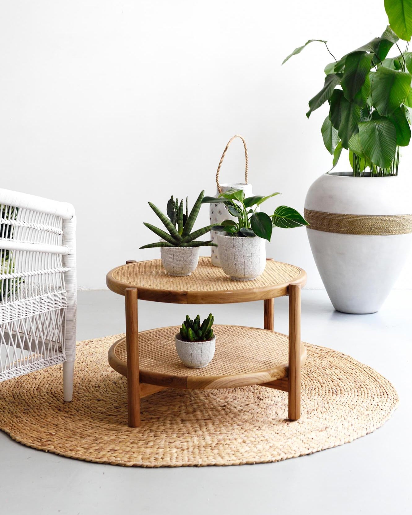 Rattan Coffee Table - 70cm - Furniture