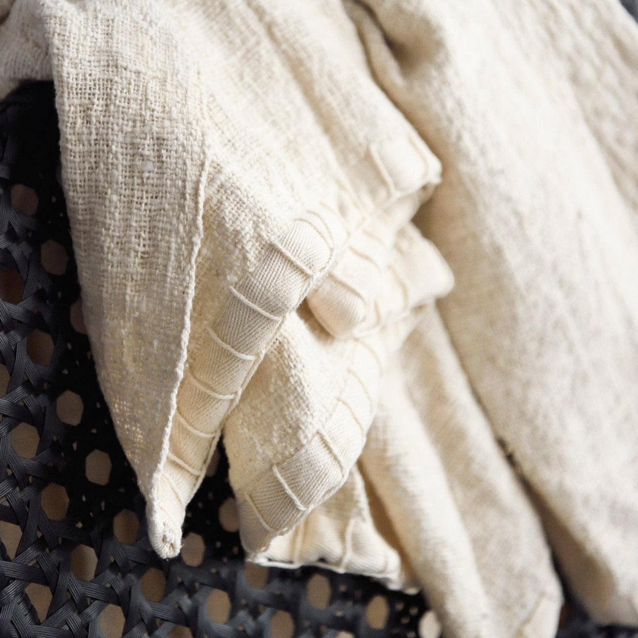 Raw Cotton Throw - Throws