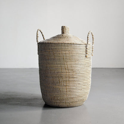 Saigon Seagrass Basket with lid from Vietnam
