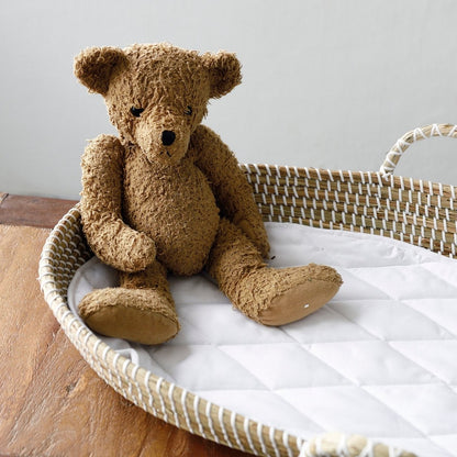 teddy on Seagrass Baby Changing Basket