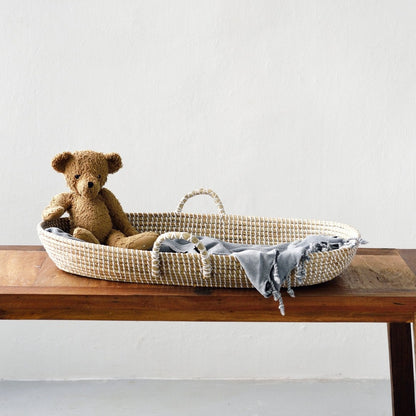 Seagrass Baby Changing Basket