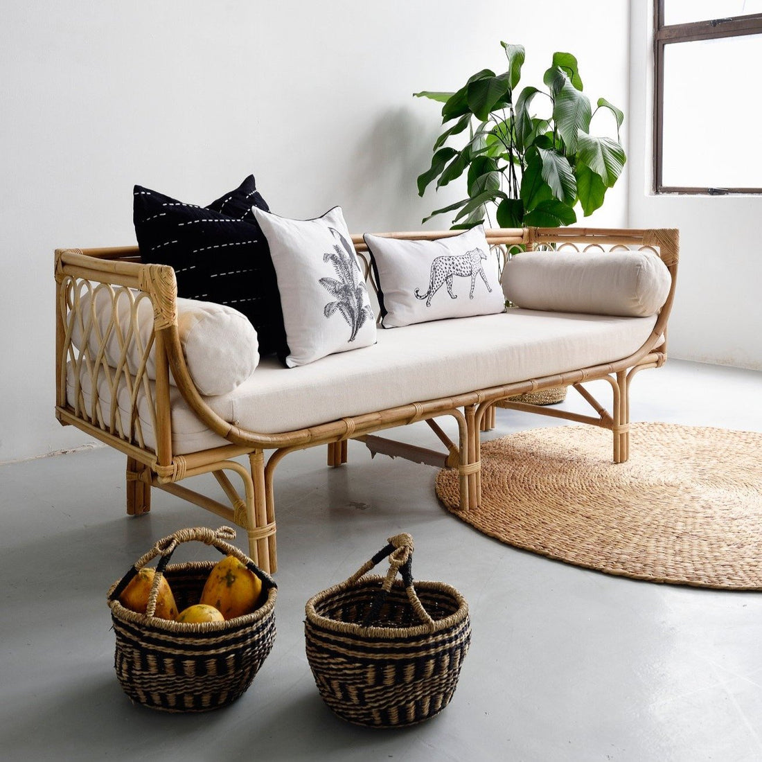 Small Aliki Daybed - Rattan Furniture