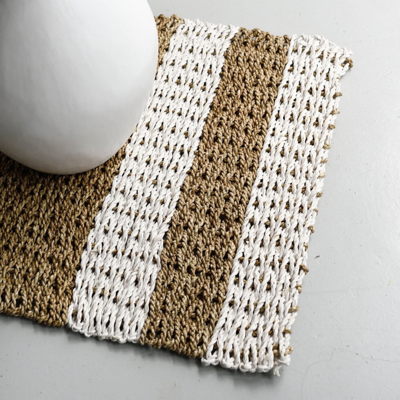 Stripe Pattern Floor Mat - Decor