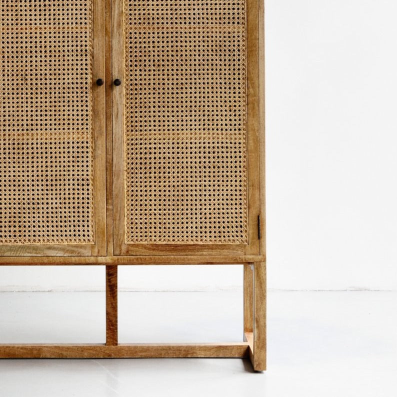 Tall shop wicker cabinet