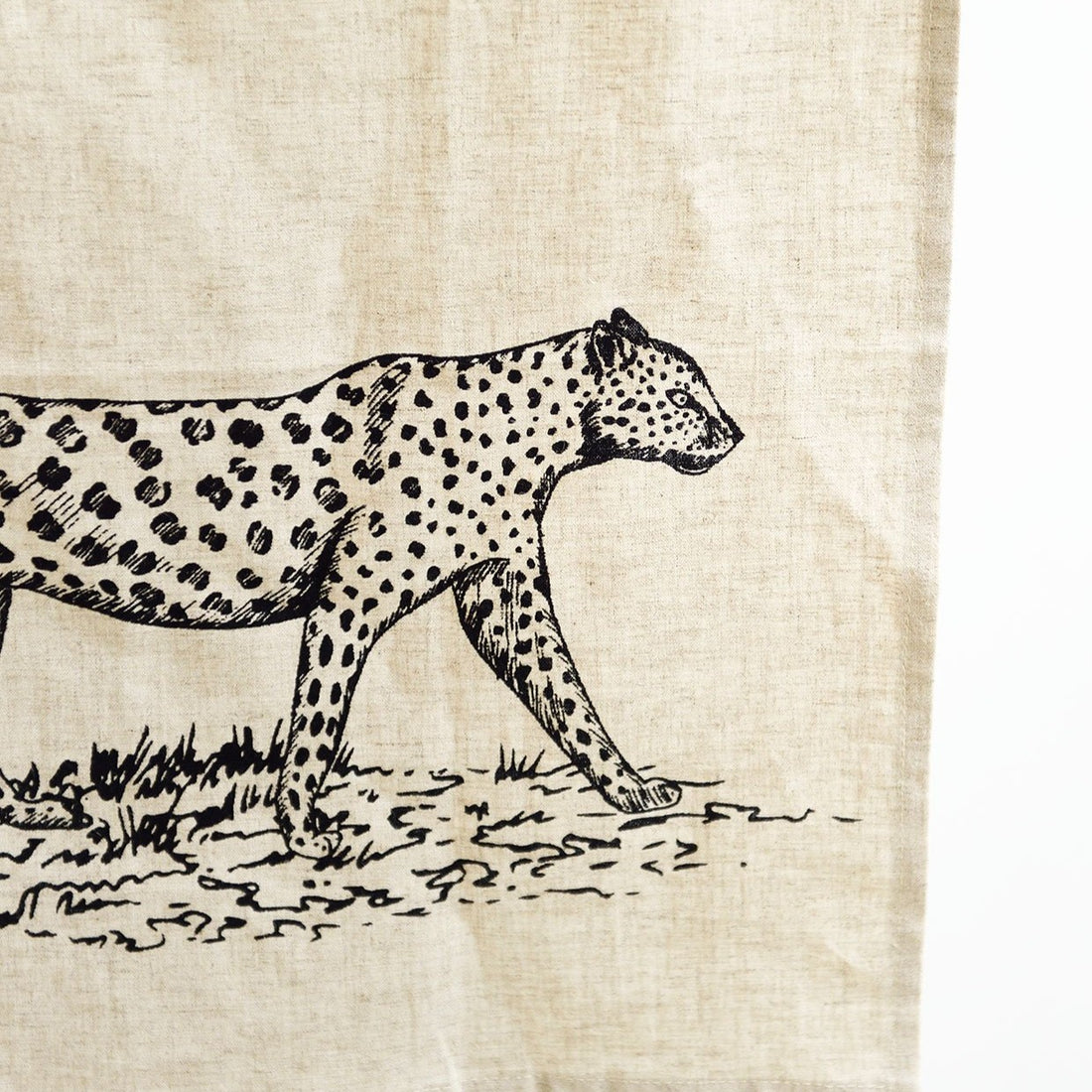 Linen Leopard Tea Towel - 70 x 43 cm