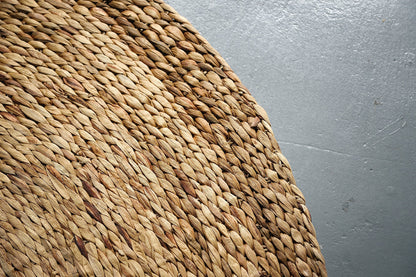 Water hyacinth Circle Rug closeup