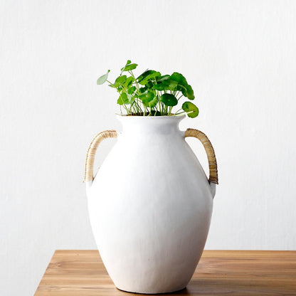 White Canggu Pottery Vase